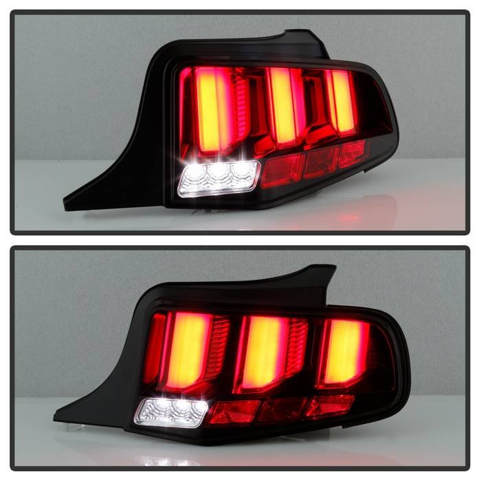 Ford Mustang 10-12 Red Light Bar Sequential Turn Signal LED Tail Lights – Black