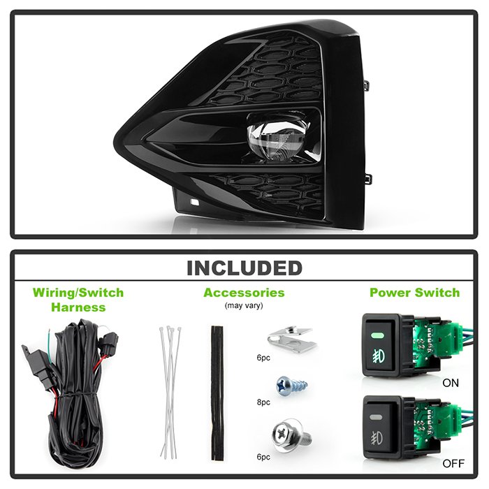 Nissan Maxima 2019-2021 OEM Style Full LED Fog Lights w/OEM Fit Switch – Clear