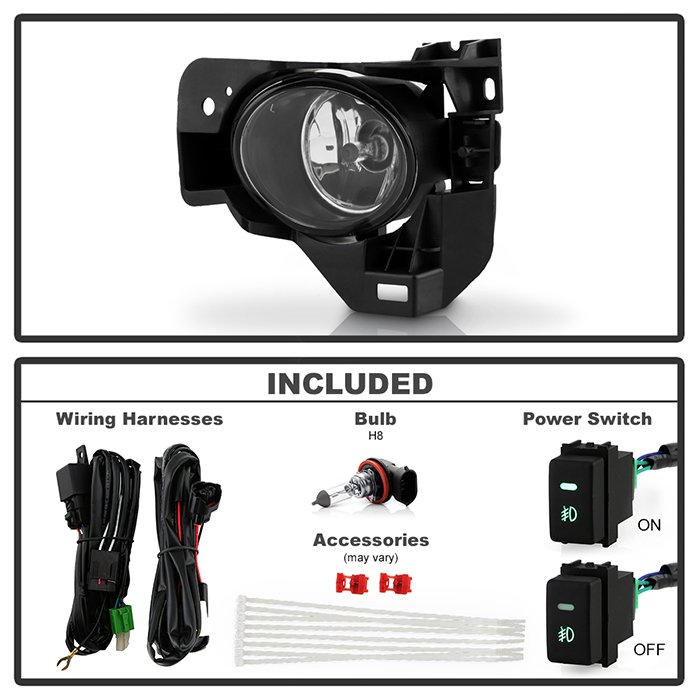 Nissan Maxima 09-15 OEM Fog Lights w/Switch – Clear