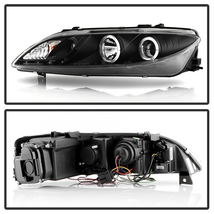 Mazda 6 03-05 With Fog Lights Projector Headlights – LED Halo