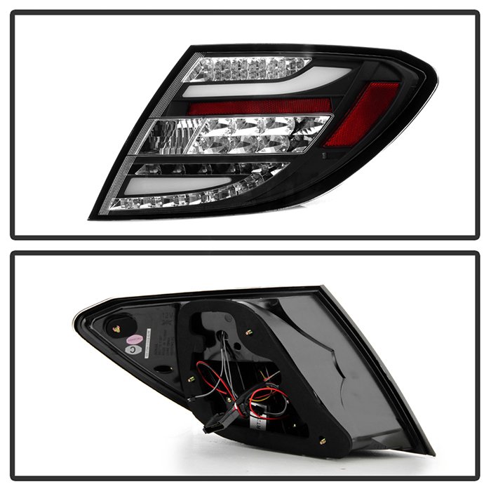 Mercedes Benz W204 C-Class 11-14 LED Tail Lights (Will Fit LED Model Only) – Black