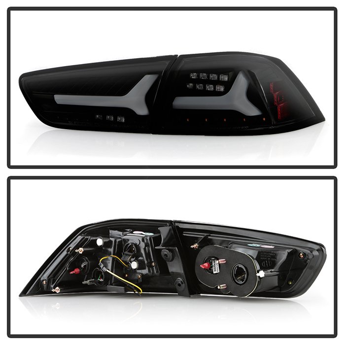 Mitsubishi Lancer / Evolution X 08-14 ( Do Not Fit SportBack ) Version 2 LED Tail Lights – Black Smoke