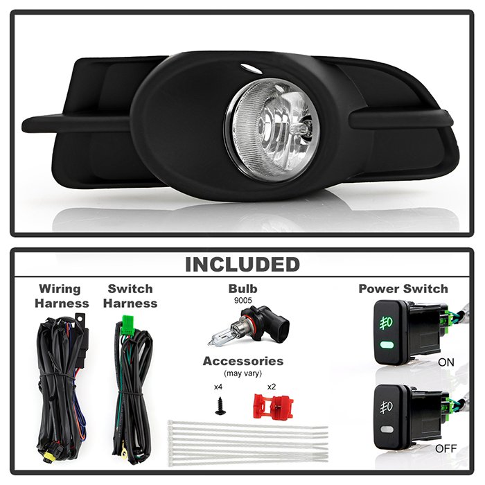 Mitsubishi Galant 09-12 OEM Fog Lights w/Switch – Clear