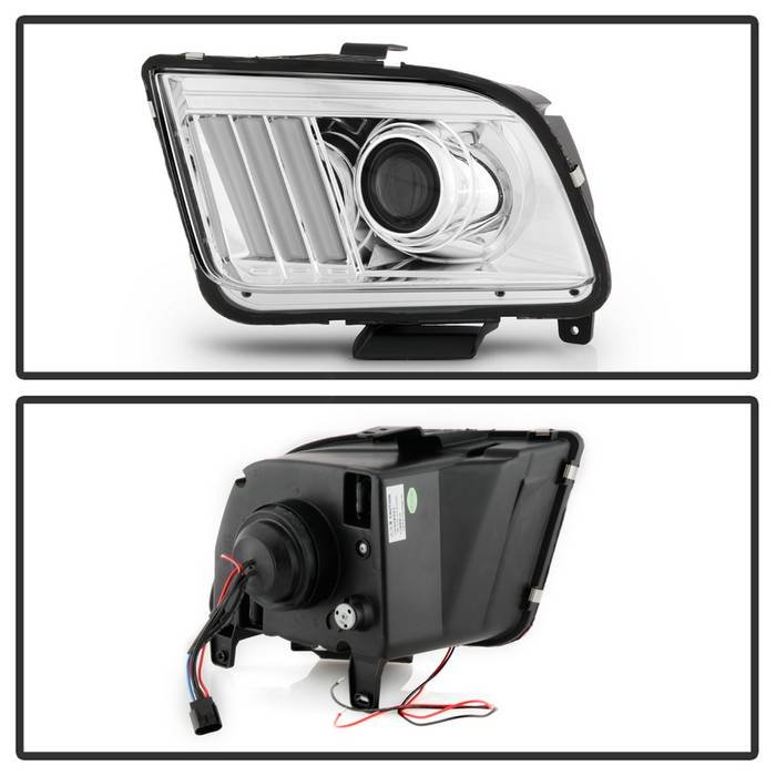 Ford Mustang 2005-2008 Version 2 Projector Headlights – DRL LED – Low Beam-H7