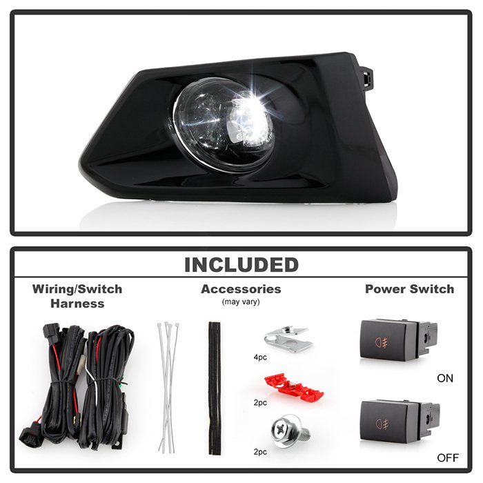 Nissan Altima 2019-2020 OEM Style Full LED Fog Lights w/Universal Switch – Clear