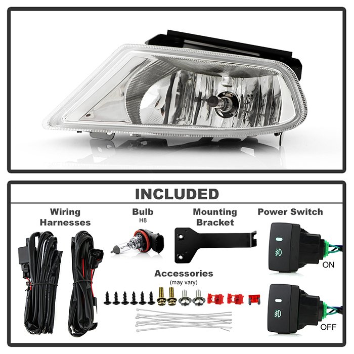 Honda Odyssey 05-07 OEM Fog Lights W/Switch- Clear