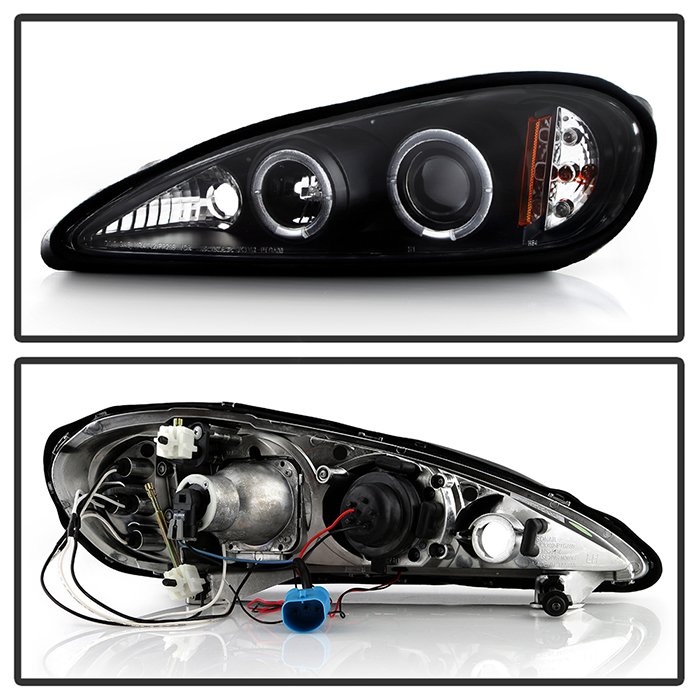 Pontiac Grand AM 99-05 Projector Headlights – LED Halo – LED ( Replaceable LEDs )