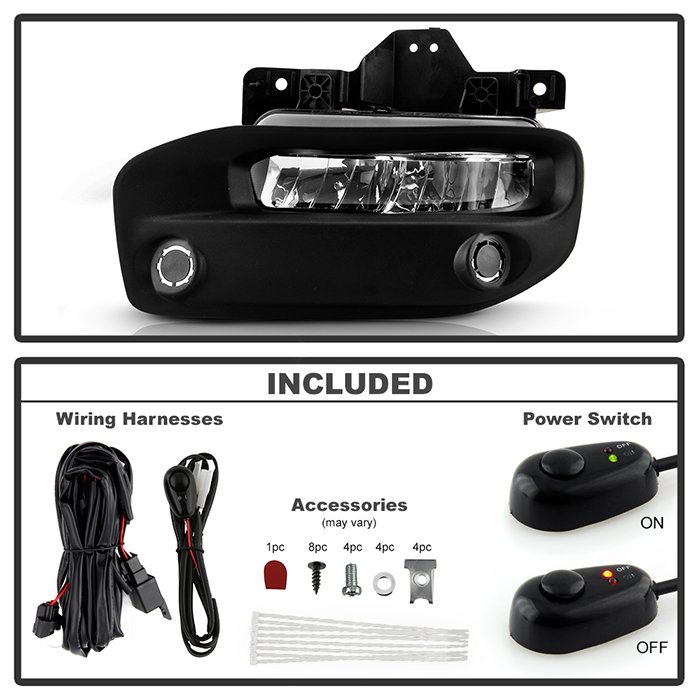 Dodge Ram 2500 3500 2019-2022 ( Do Not Fit 1500 Models ) OEM Full LED Fog Lights W/Universal Switch ( Bulb Size – 5W LED x2 )