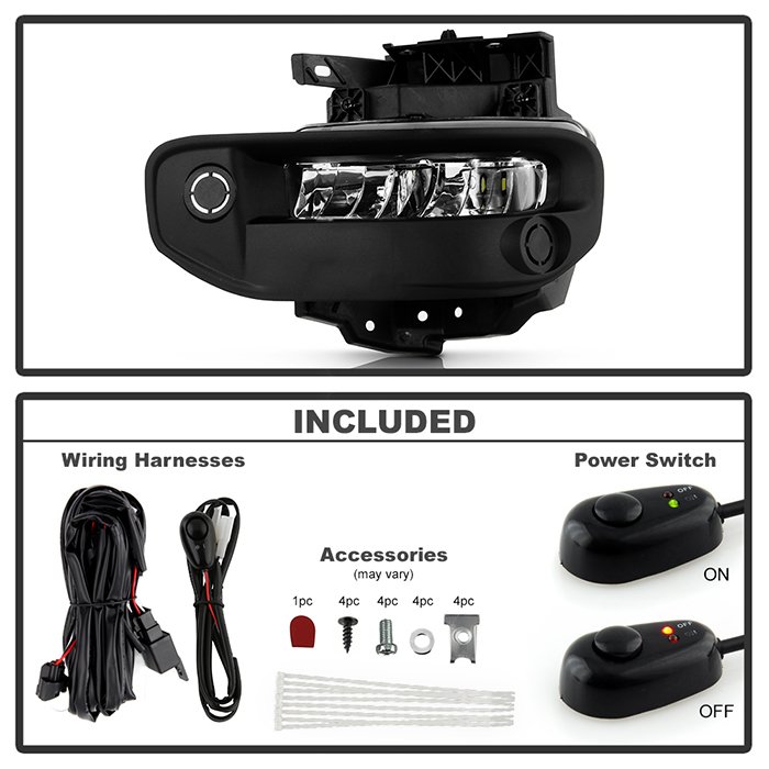 Dodge Ram 2019-2022 1500 Only ( Do Not Fit 2500/3500 ) OEM Full LED Fog Lights W/Universal Switch ( Bulb Size 5W LED x2 )