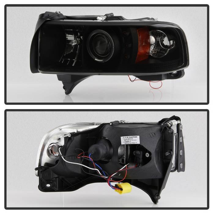 Dodge Ram 1500 94-01 / Ram 2500/3500 94-02 / 99-01 Ram Sport – Projector Headlights – LED Halo – LED ( Replaceable LEDs )