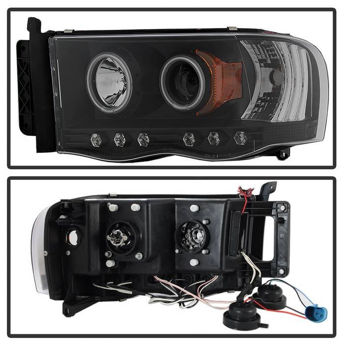 Dodge Ram 1500 02-05 / Ram 2500/3500 03-05 Projector Headlights – CCFL Halo – LED