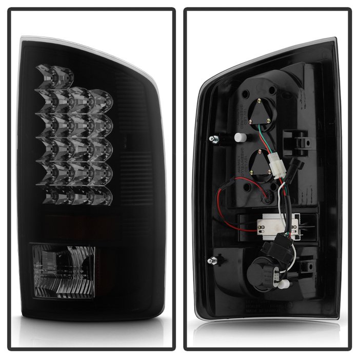 Dodge Ram 07-08 1500 / Ram 07-09 2500/3500 LED Tail Lights – Black Smoke