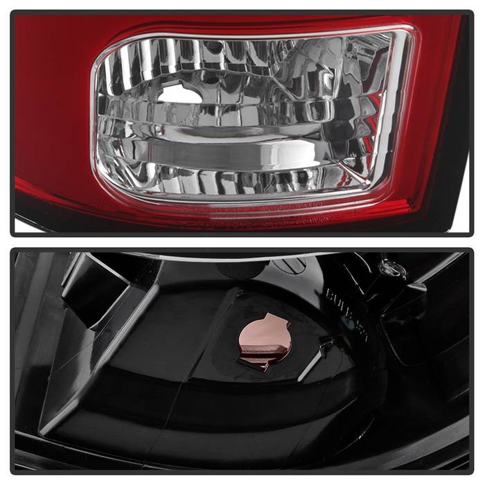 Dodge Ram 1500 09-18 / Ram 2500/3500 10-18 LED Tail Lights – Incandescent Model only ( Not Compatible With LED Model ) – Red Clear