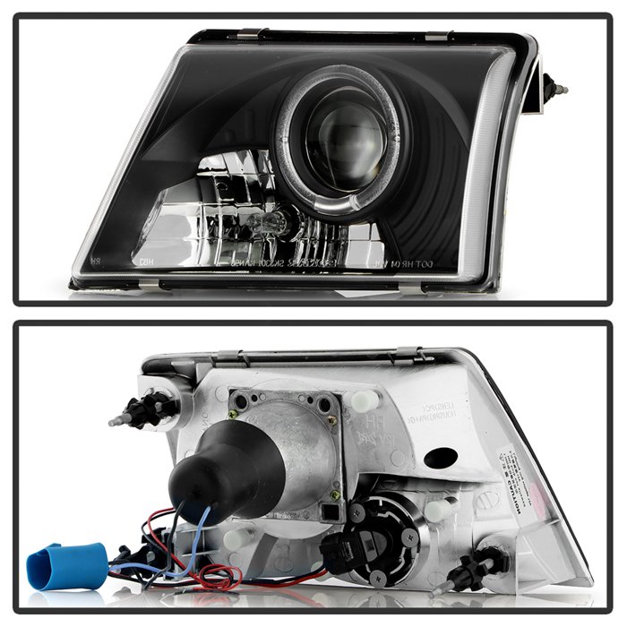 Ford Ranger 98-00 Projector Headlights – LED Halo – Black – High 9005