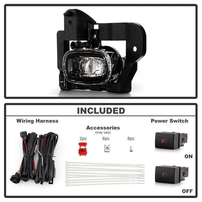 Nissan Rogue 2021-2022 ( Dont Fit Sport Models ) Full LED OEM Fog Lights w/Switch – Clear ( Bulb Size – 12W LED )