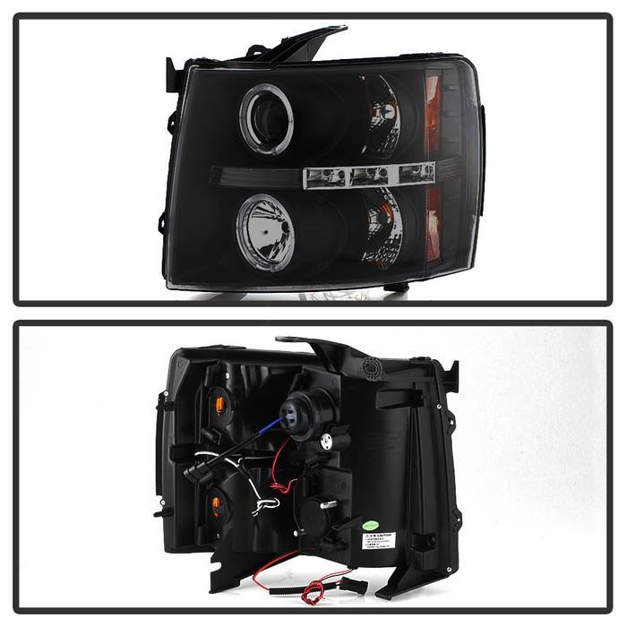 Chevy Silverado 1500 07-13 2500HD/3500HD 07-14 Projector Headlights – LED Halo