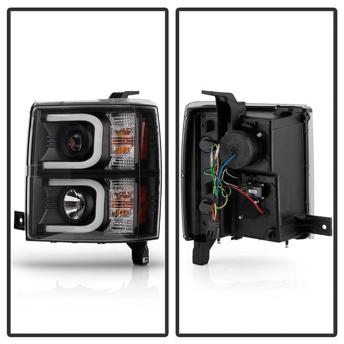 Chevy Silverado 1500 14-15 Projector Headlights – Light Bar DRL