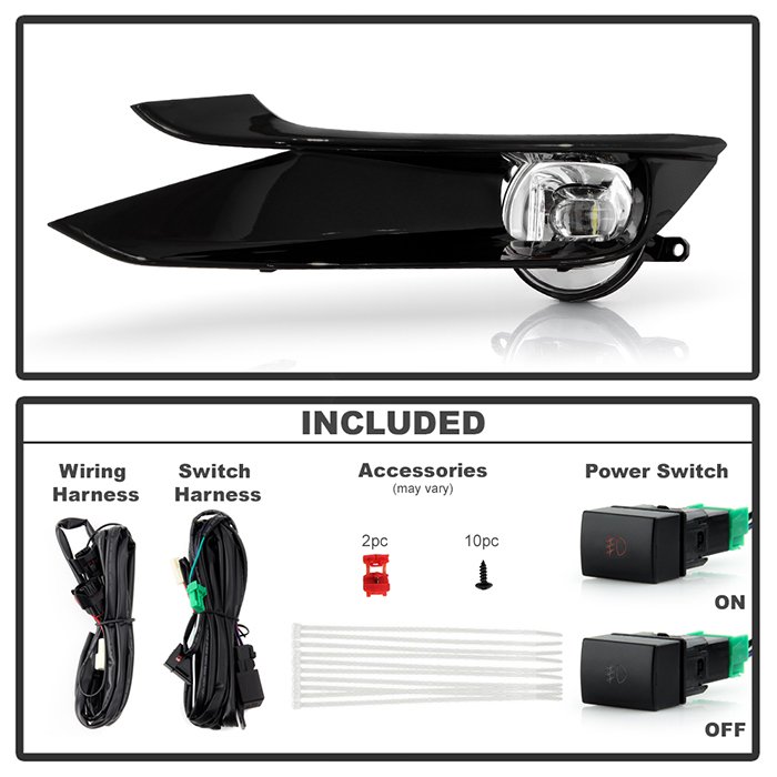 Toyota Sienna 2021-2023 XSE Models only ( Do Not Fit LE XLE Models ) OEM Full LED Fog Lights w/Switch – ( Bulb Size – 5W LED )