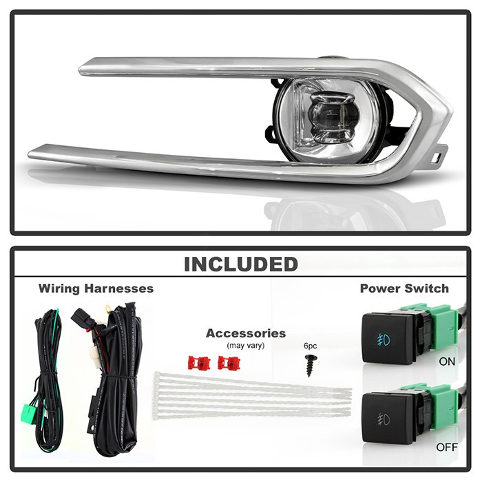 Toyota Sienna 2021-2023 LE XLE Models only ( Do Not Fit XSE Models ) OEM Full LED Fog Lights w/Switch – ( Bulb Size – 5W LED )