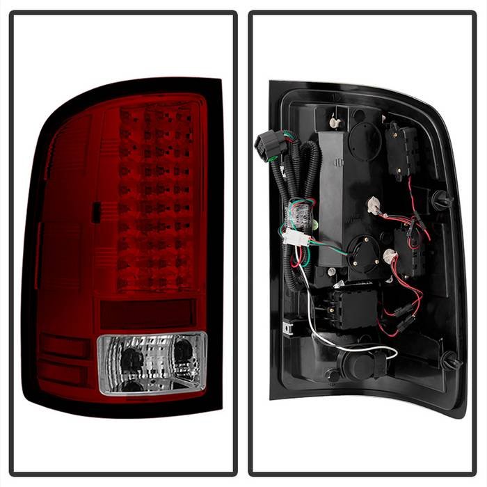 GMC Sierra 1500 07-13 2500HD/3500HD 07-14 (does not fit 3500HD Dually Models) LED Tail Lights – Red Clear