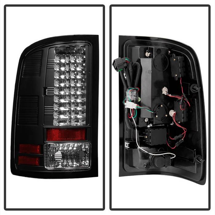 GMC Sierra 1500 07-13 2500HD/3500HD 07-14 (does not fit 3500HD Dually Models) LED Tail Lights – Black