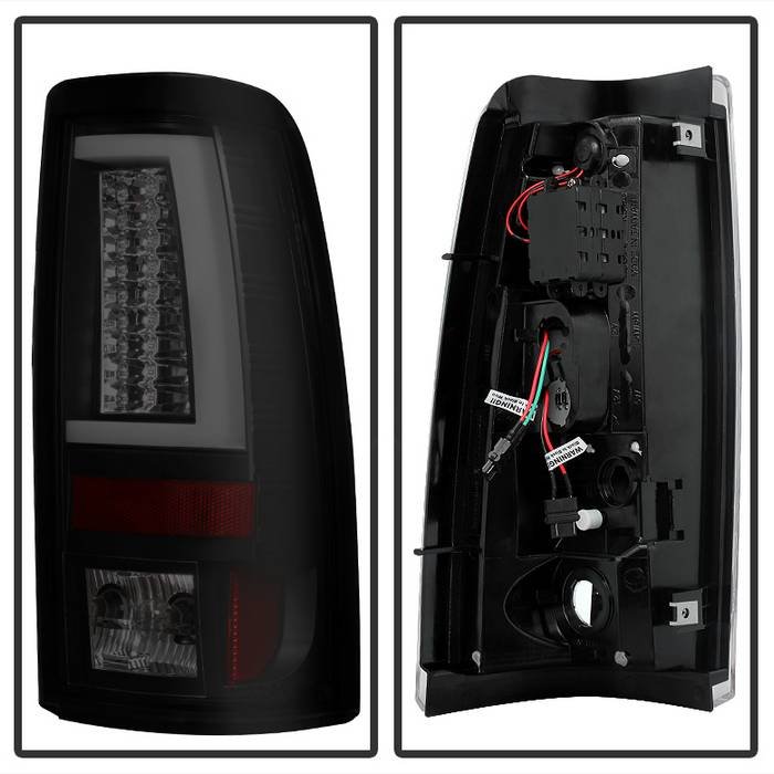 Chevy Silverado 1500/2500 03-06 and 2007 Silverado Classic ( Does Not Fit Stepside ) Version 2 LED Tail Lights – Black Smoke