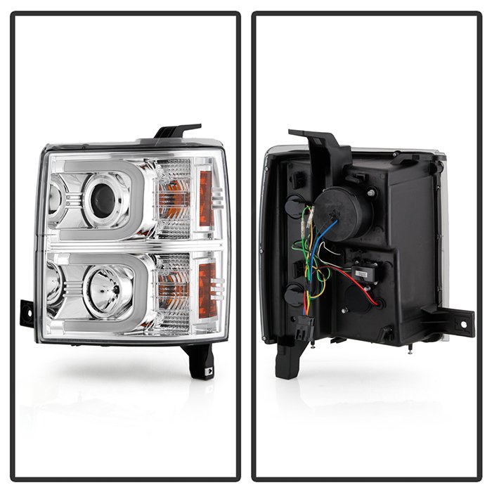 Chevy Silverado 1500 14-15 Projector Headlights – Light Bar DRL