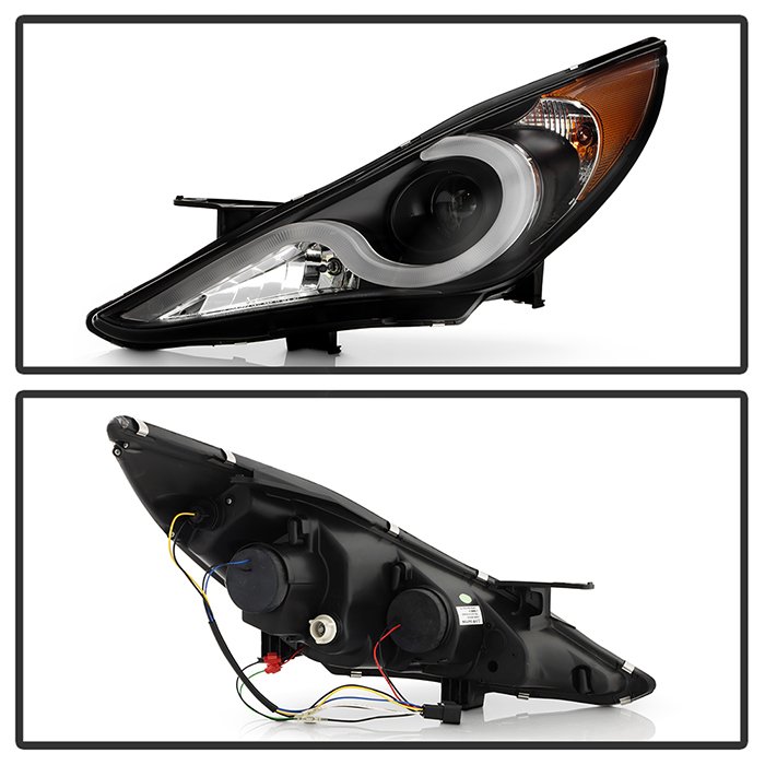 Hyundai Sonata 11-13 Verson 2 Projector Headlights ( Does Not Fit Hybrid Model ) – Light Bar DRL – Black