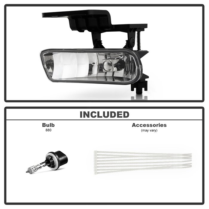 Chevy Silverado 99-02 / Chevy Suburban 00-06 Fog Lights wo/switch – Clear