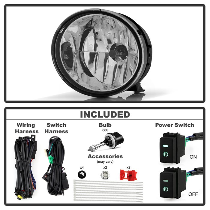 Nissan Titan 04-15 / Nissan Armada 04-12 OE Style Fog Lights w/Switch – Clear