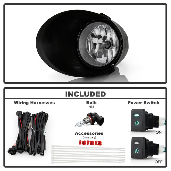 Toyota Tundra 07-13 All Double Cab/CrewMax OEM Fog Lights (Chrome Bumper Only) W/Switch- Clear