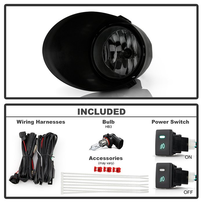 Toyota Tundra 07-13 All Double Cab/CrewMax OEM Fog Lights (Chrome Bumper Only)W/Switch – Smoke