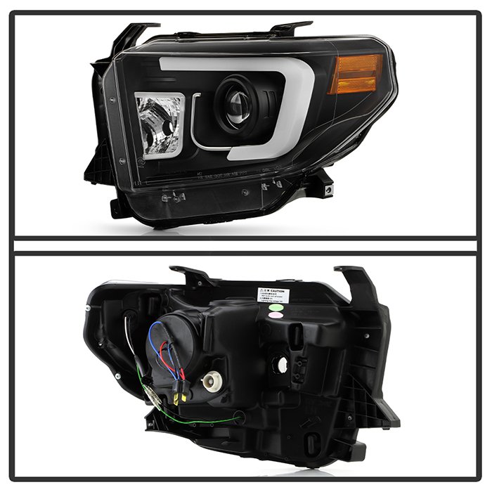 Toyota Tundra 2014-2017 / 2018 Tundra ( will only fit SR and SR5 Model ) Projector Headlights – Light Bar DRL – Black