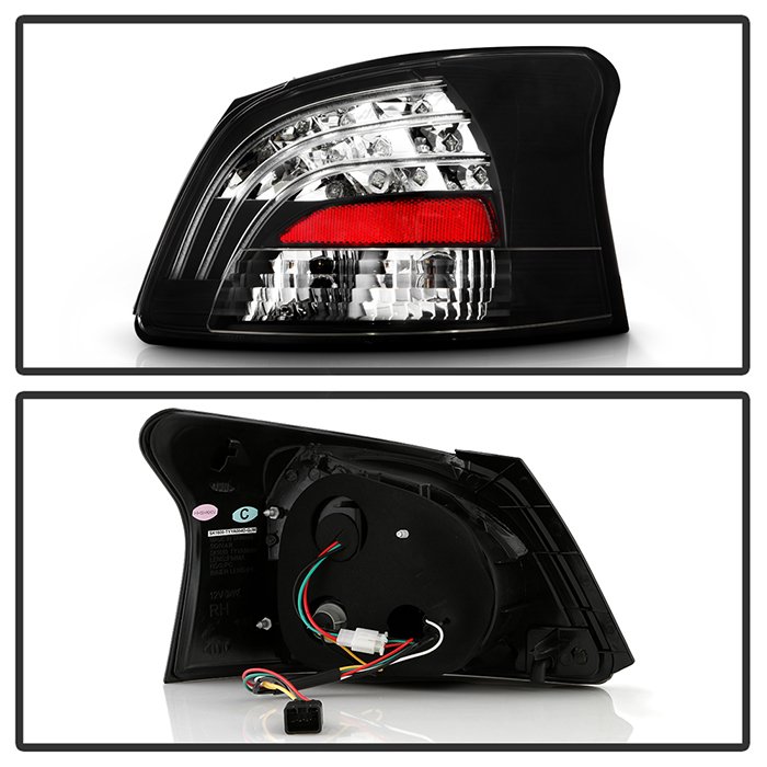 Toyota Yaris 07-09 4Dr LED Tail Lights – Black (SEDAN ONLY DOES NOT FIT HATCHBACK MODEL)