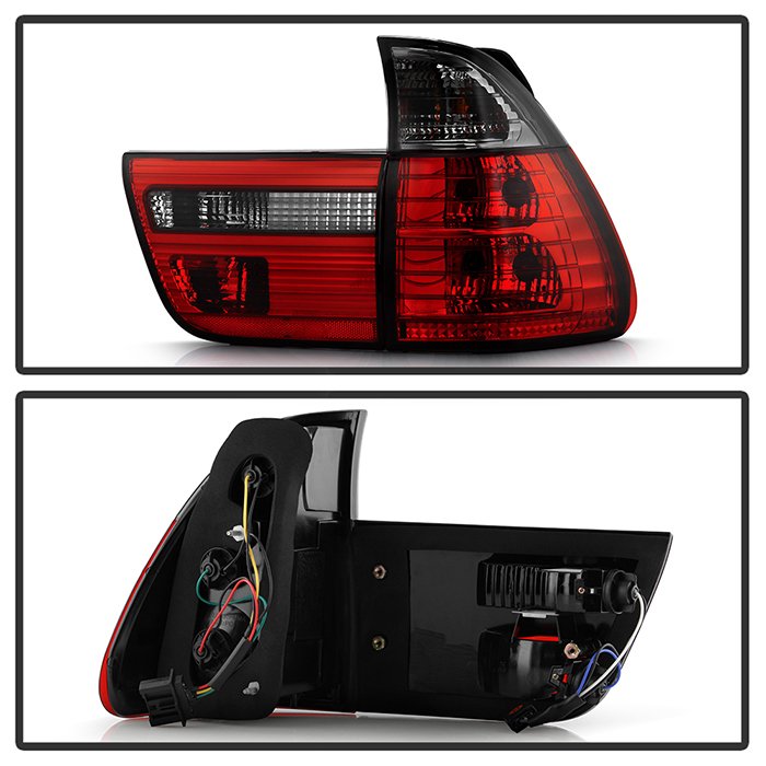 BMW E53 X5 00-06 4PCS Euro Style Tail Lights- Red Smoke