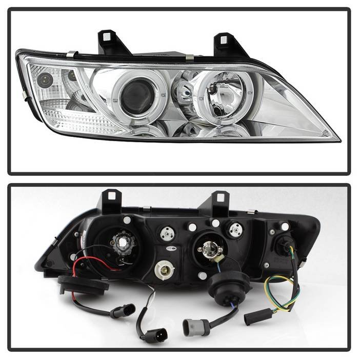 BMW Z3 96-02 Projector Headlights – LED Halo – Chrome – High H1 (Included) – Low H1 (Included)