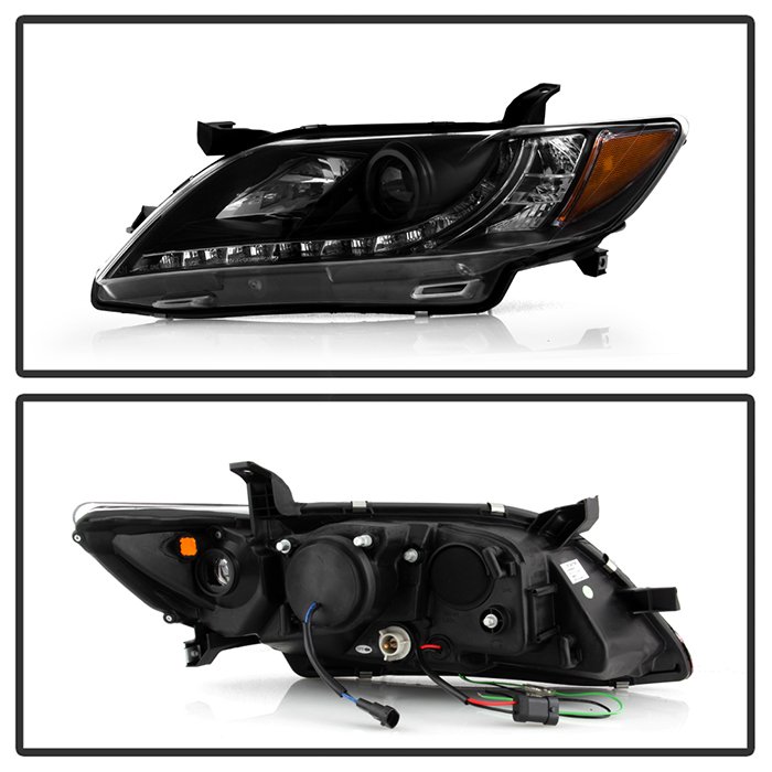 Toyota Camry 07-09 Projector Headlights – DRL – Black