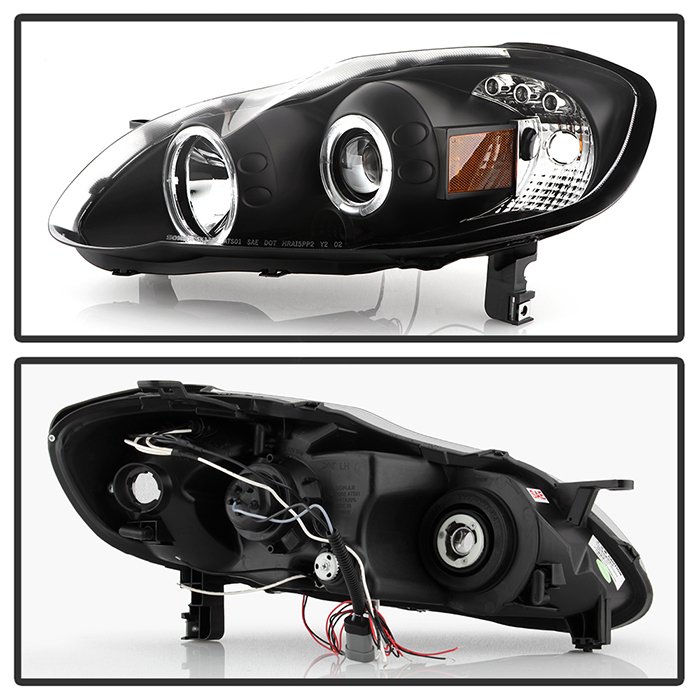 Toyota Corolla 03-08 Projector Headlights – LED Halo