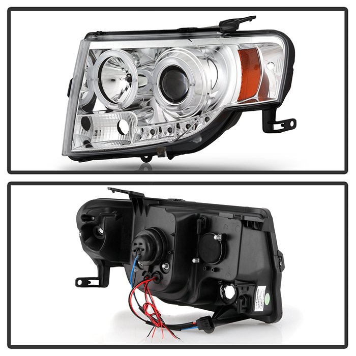 Ford Escape 08-12 Projector Headlights – Halogen Model Only ( Not Compatible With Xenon/HID Model ) – DRL – Chrome – High H1