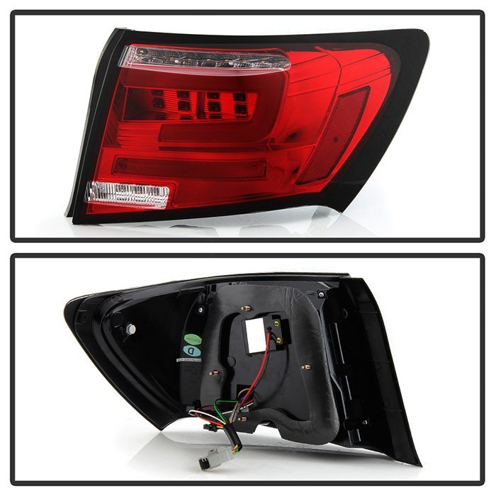 Subaru Impreza WRX 4DR 2008-2011 LED Tail Lights – Red Clear