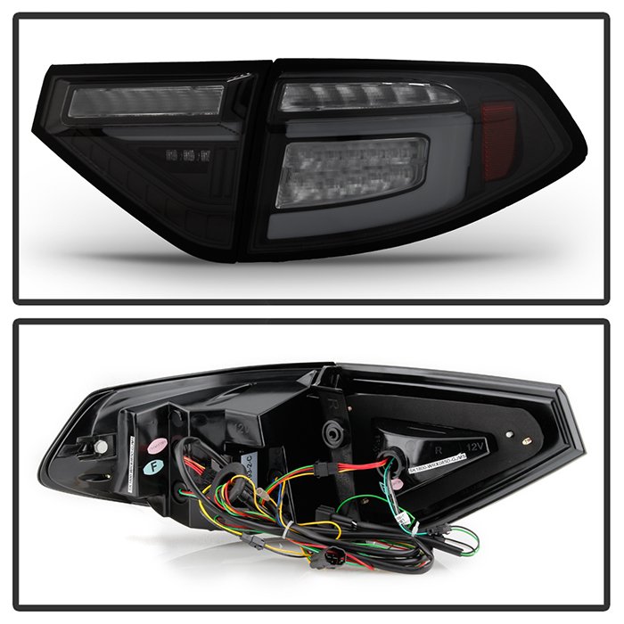 Subaru Impreza WRX 2008-2014 5Dr Hatchback Wagon LED Tail Lights – Sequential Signal – Black Smoke