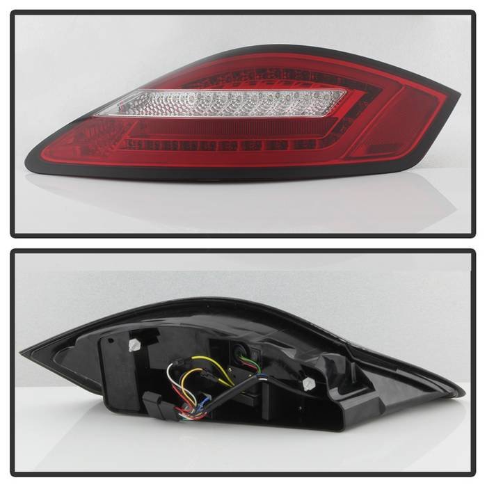Porsche 987 Cayman 06-08 / Boxster 05-08 LED Tail Lights – Red Clear