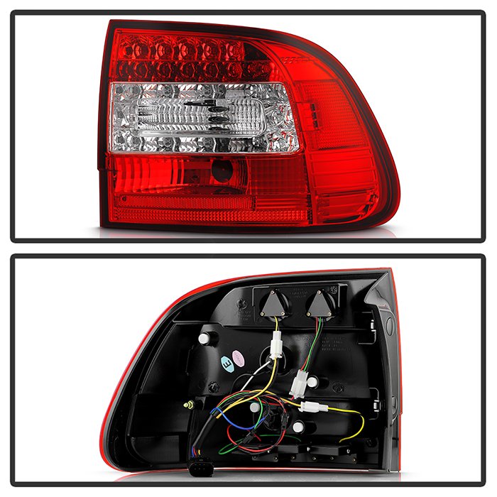 Porsche Cayenne 03-07 LED Tail Lights – Red Clear