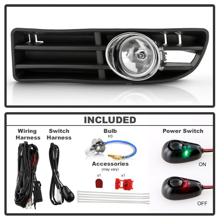 Volkswagen Jetta 99-05 OEM Fog Lights w/Switch – Clear